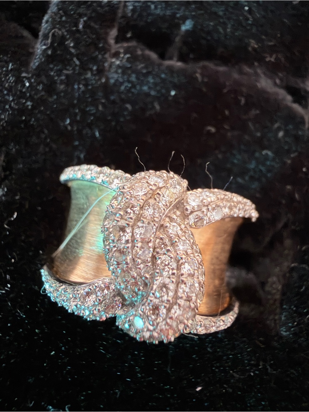 Effy Gold and Clear Diamond Statement Ring. Absolutely stunning and barely worn.
